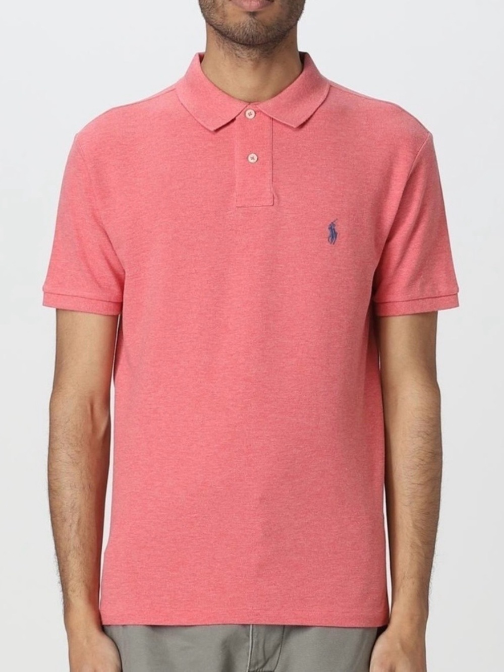 Polo Ralph Lauren Classic Fit polo shirt Salmon Size L Preppy Cotton Collared